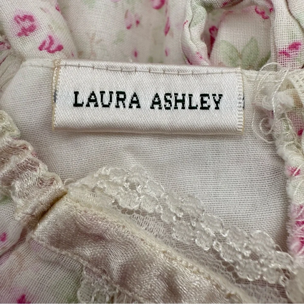 Beautiful Laura Ashley Pink Floral Toddler Dress Size 3T - Y2K Vintage
